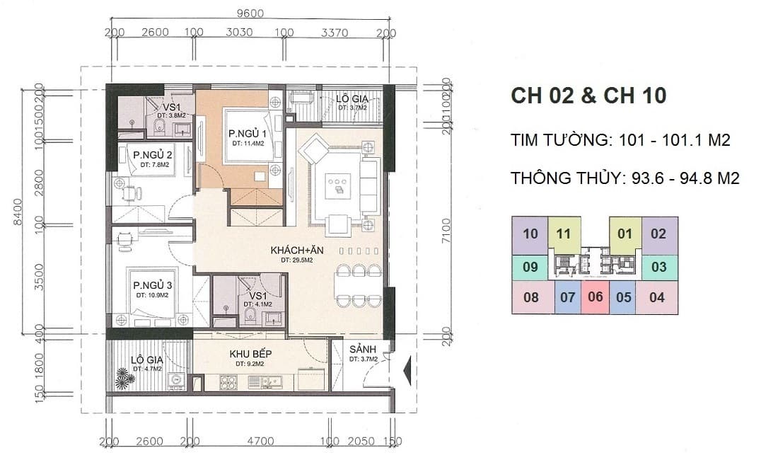 Căn hộ CH 02 & CH 10