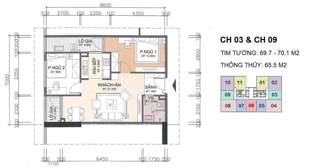 Căn hộ CH 03 & CH 09